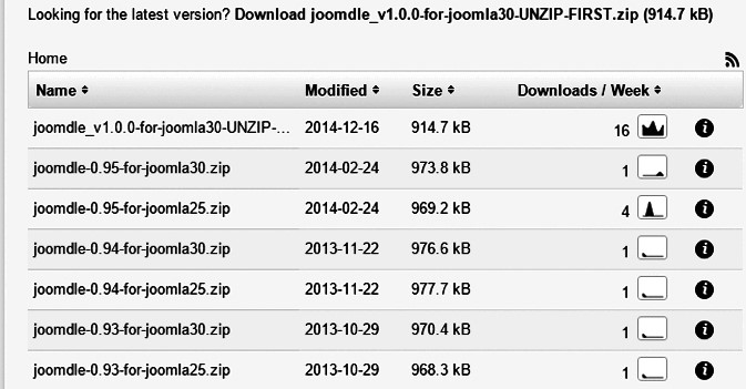Sitio de descarga de Joomdle