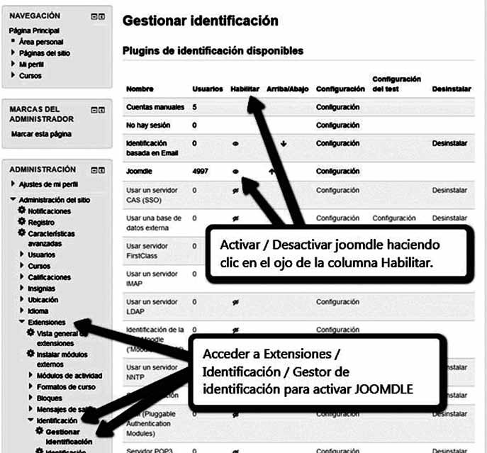 Actualizar base de datos Joomdle