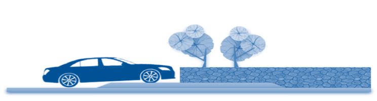 Cambios de nivel de avenida principal para disminuir la velocidad de los vehículos