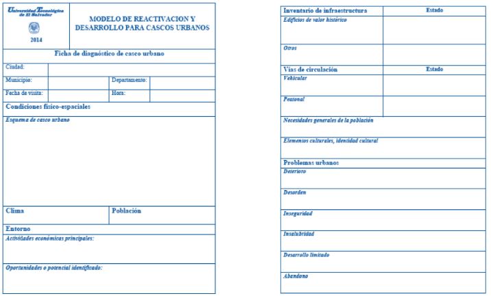 Ficha de diagnóstico de casco urbano