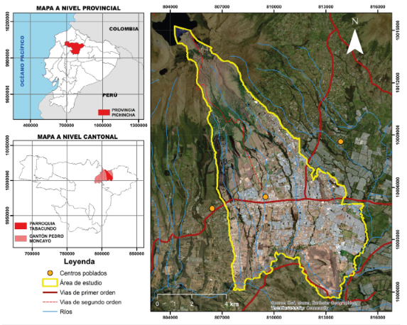 Mapa de ubicaci&oacute;n de la Parroquia Tabacundo