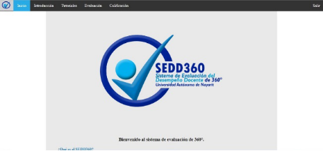Pantalla principal del sistema.