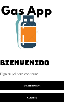 Interfaz
  selección de rol del usuario.