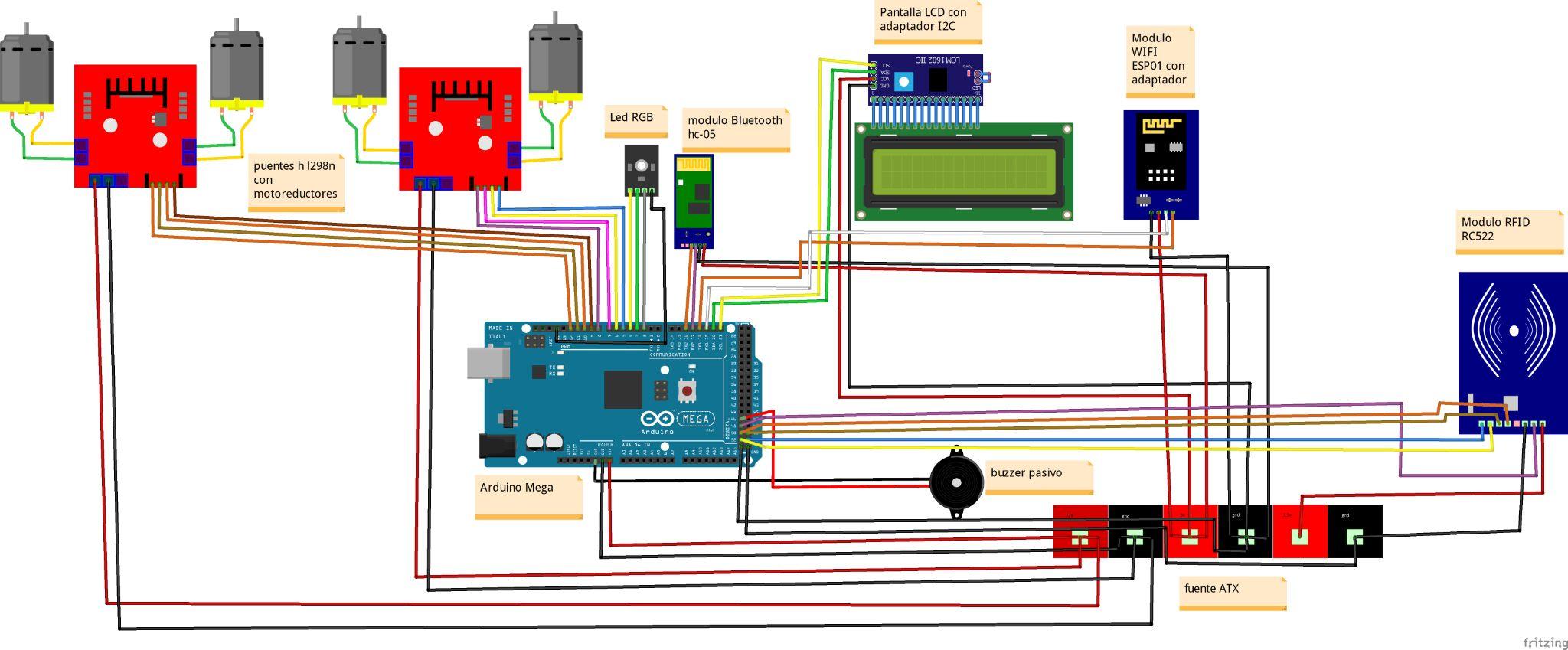 Diagrama electr&oacute;nico del dispensador de pastillas.