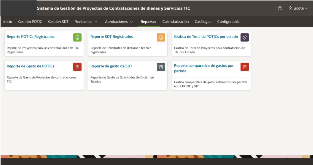 M&oacute;dulo de Reportes.