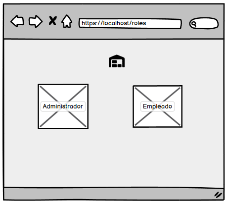 Mockup de pantalla de inicio.