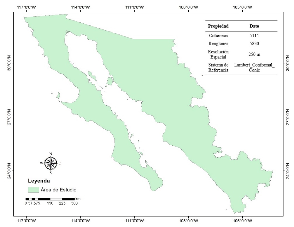 Especificaciones t&eacute;cnicas de la m&aacute;scara de restricci&oacute;n del &aacute;rea de estudio.