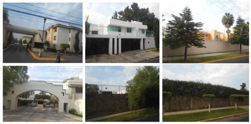 Fachadas en la 
zona poniente de la AMG, en el municipio de Zapopan
