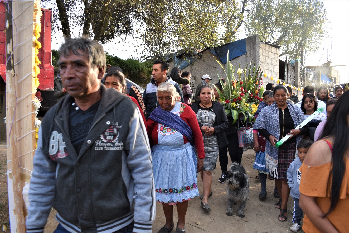 La
llegada de los mayordomos entrantes.