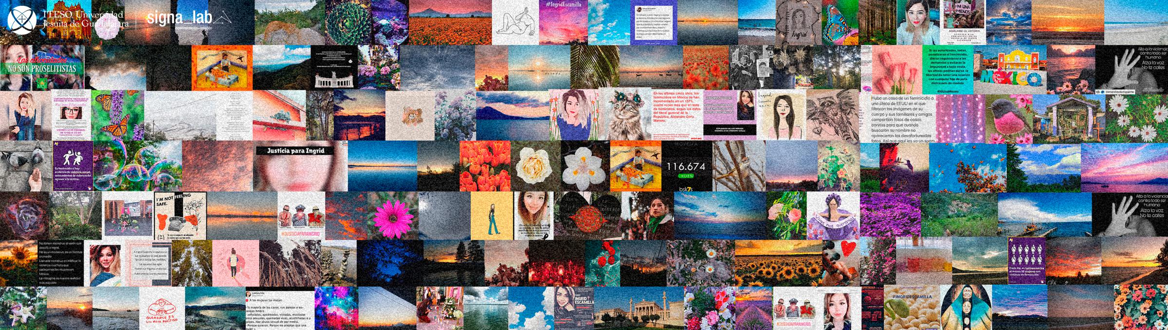 Collage con algunas de las imágenes compartidas por las personas usuarias de Twitter para “apagar el horror”, elaborado por Signa_Lab.