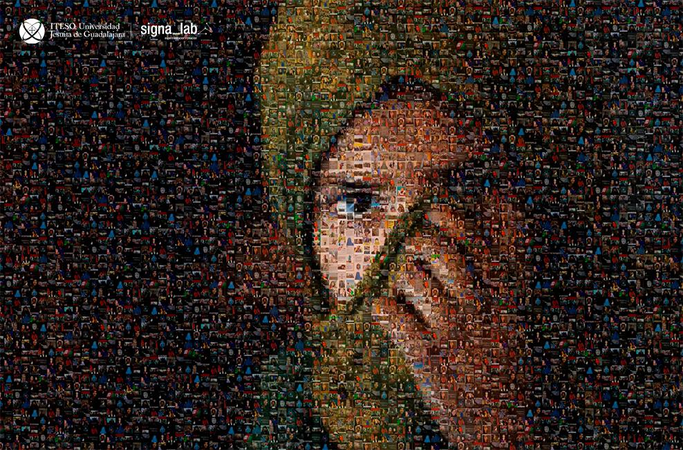 Mosaico con las 222 imágenes en publicaciones de Instagram mencionando #AfghanWo- men que llegaron a más de 500 “me gusta” hasta el 22 de agosto de 2021.