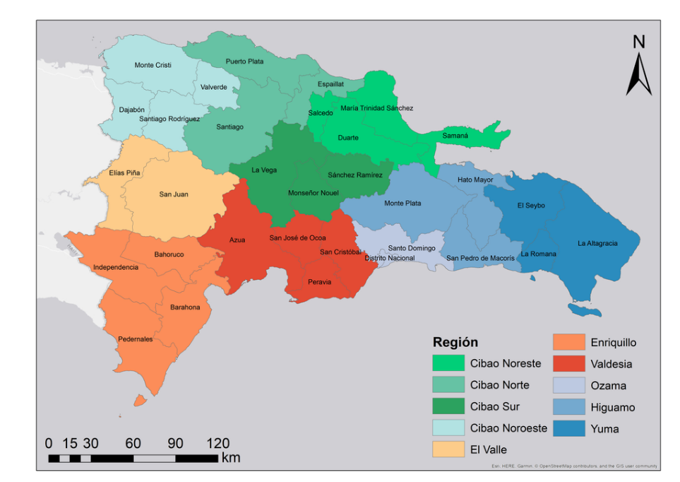 Macro-regiones
de República Dominicana.