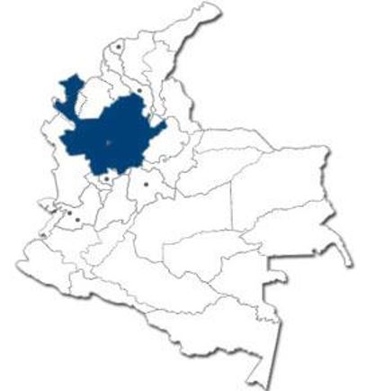 Ubicación de Antioquia en Colombia.