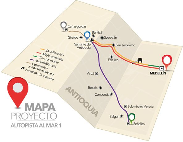 Mapa Proyecto Autopista al Mar 1.