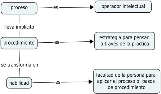 Modelo de enseñanza de transferencia por procesos
(Amestoy de Sánchez, 2002).
