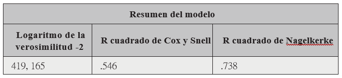 Resumen del modelo