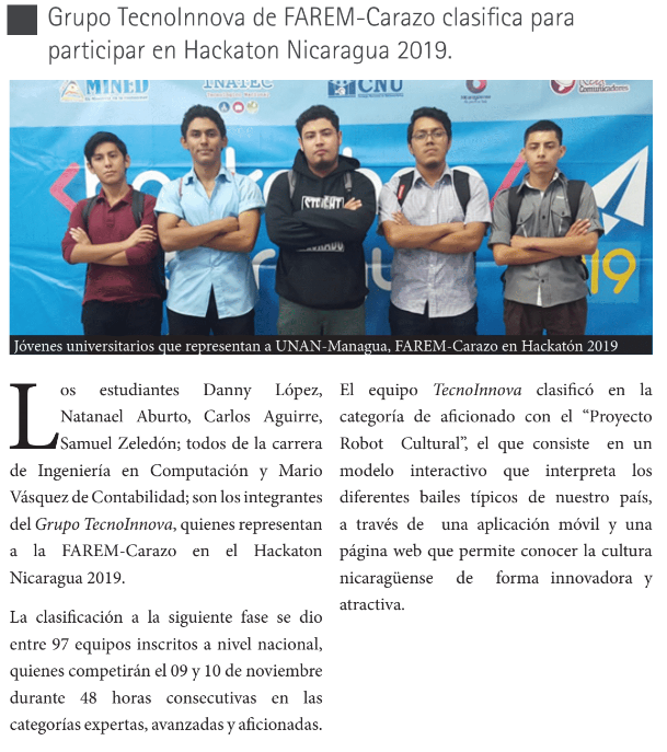 El Hackaton Nicaragua 2019