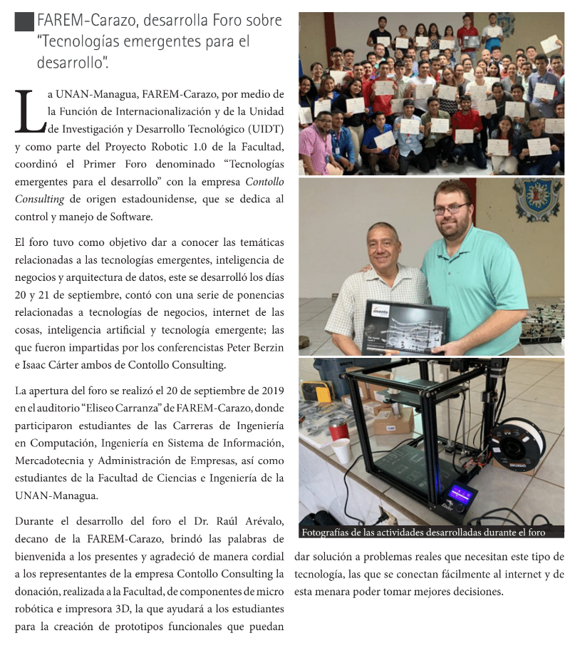 Foro “Tecnologías Emergentes para el desarrollo”