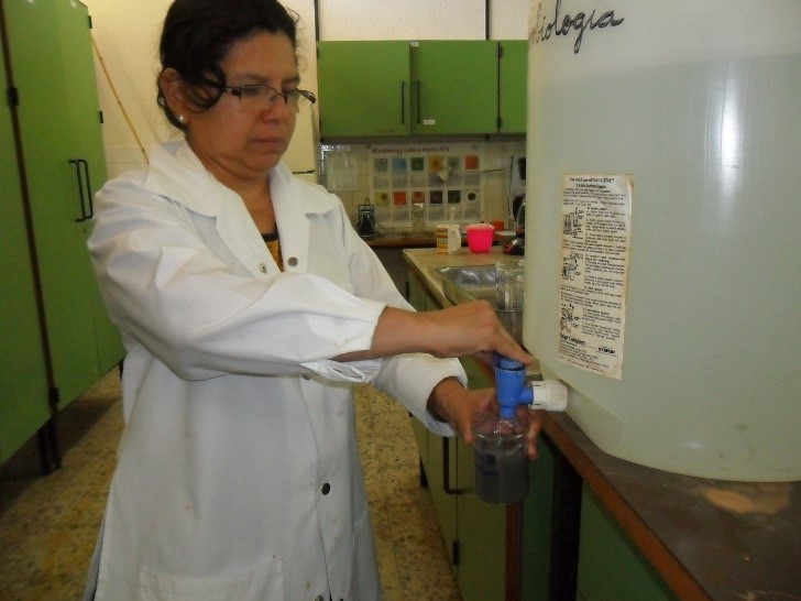 Aforo con agua
destilada