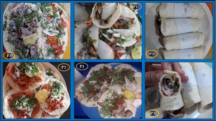 Órdenes de tacos mexicanos.