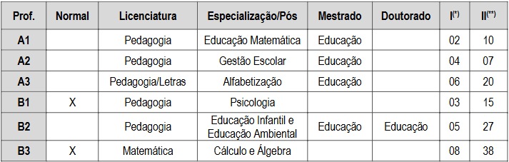 PROFESSORES: FORMA&Ccedil;&Atilde;O E EXPERI&Ecirc;NCIA