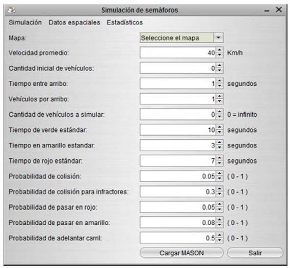 Parámetros de configuración inicial.