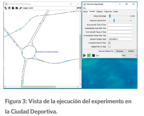 Vista de la ejecución del experimento en la Ciudad Deportiva.