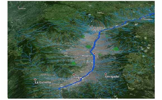 Condicionantes espaciales de la expansión de la mancha urbana de la 

ciudad de
Medellín.
