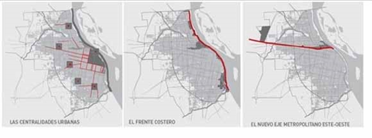 Tres Proyectos estructurales comprenden el área de estudio