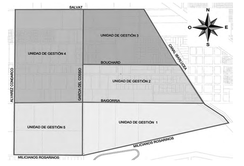 División en Unidades de Gestión, en el Parque Habitacional Bouchard
