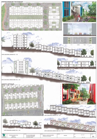 Modelación urbana de vivienda
sobre vacíos urbanos: Proyecto N° 1