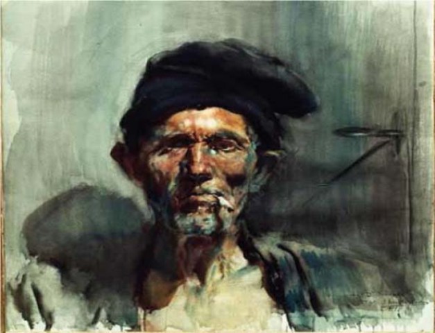 Pintura “el
viejo del cigarrillo”*