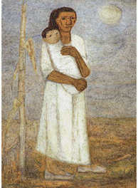 Leonidas Gambartes &ldquo;Maternidad en gris&rdquo; 1954.