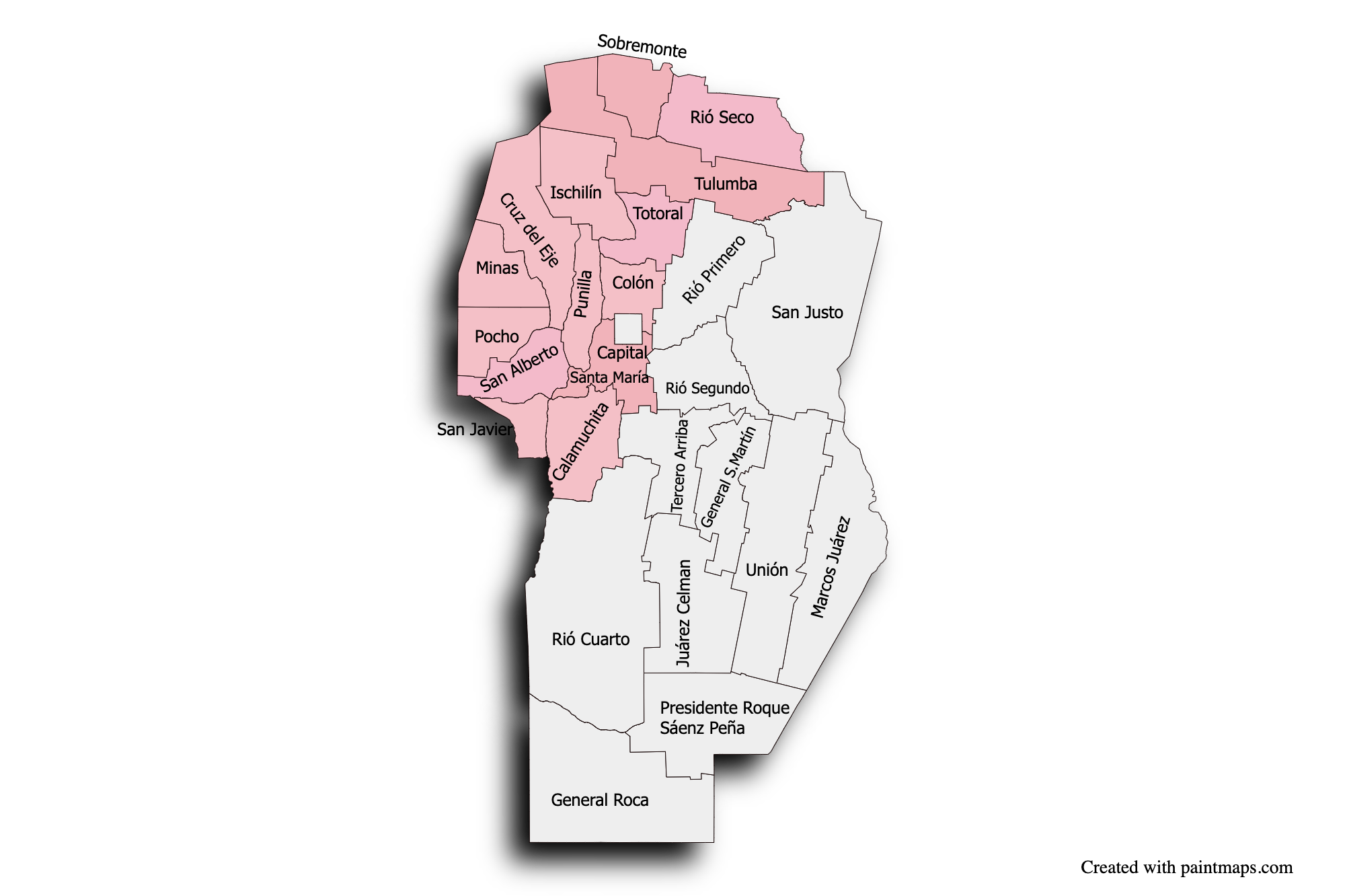 La regi&oacute;n noroeste de C&oacute;rdoba.