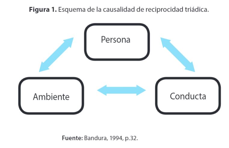 Esquema de la causalidad de reciprocidad triádica.