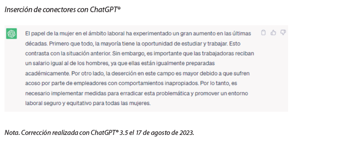 Inserción de conectores con ChatGPT®