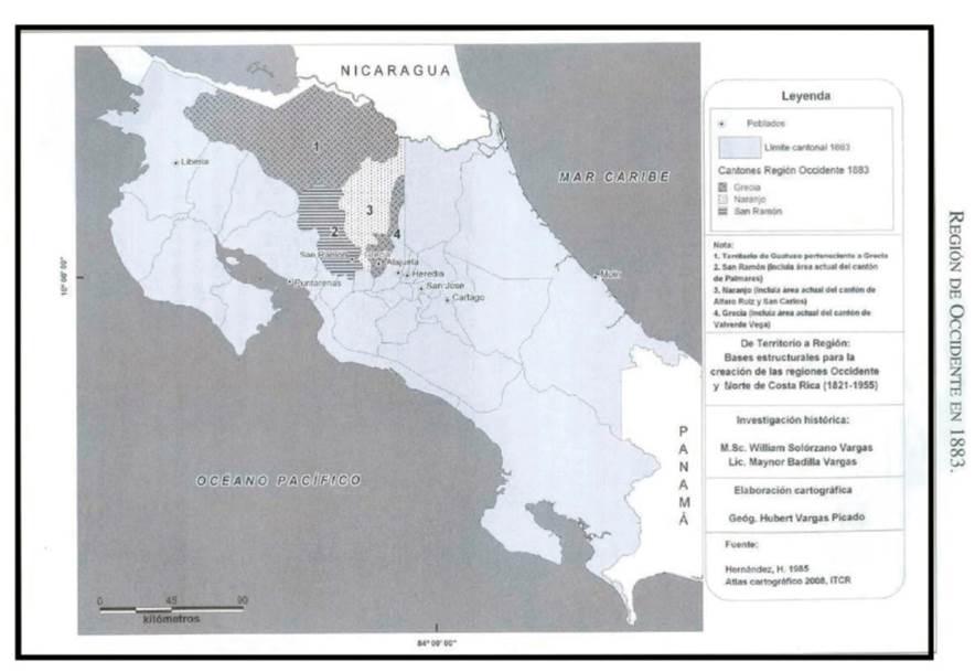 República de Costa Rica. La Región de
Occidente en la provincia de Alajuela durante el siglo XIX