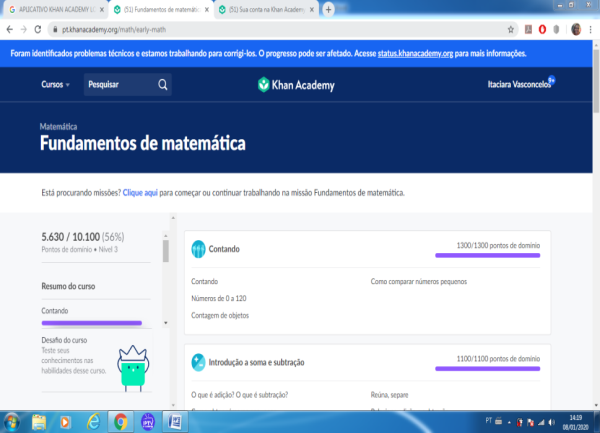Visualização da plataforma