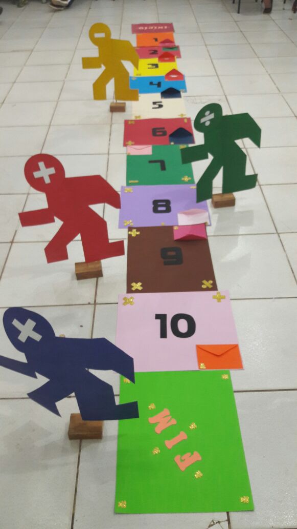 Jogo da trilha das quatro operações matemáticas