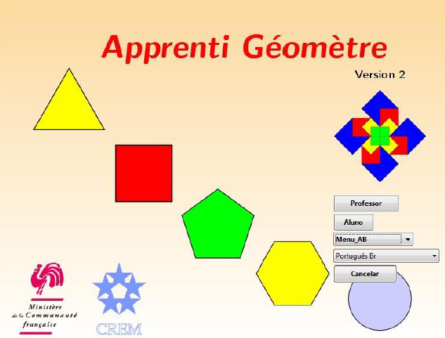  Tela de
reprodução do Apprenti Géomètre 2