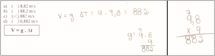 C&aacute;lculos matem&aacute;ticos de Tain&aacute;
referentes &agrave; quest&atilde;o 9 do T2