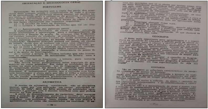 Orientação e Metodologia Geral. Alcântara, 1962.