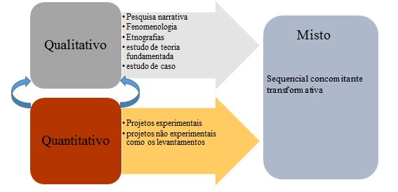 Fluxograma da inter-relação das estratégias de
investigação.