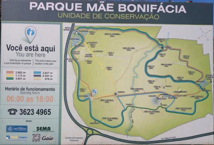 Foto retirada da
placa em uma das entradas do parque