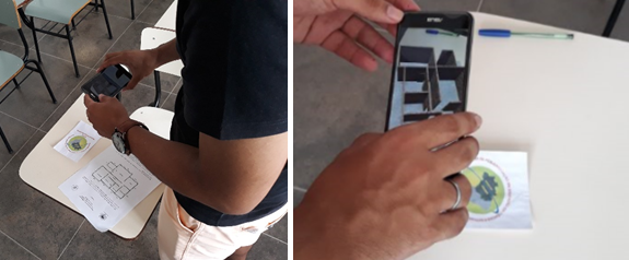 Alunos aplicando a RA