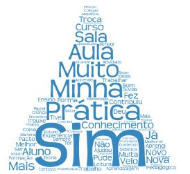 Nuvem de palavras – respostas dos professores
alfabetizadores acerca das contribuições do PNAIC (2013)