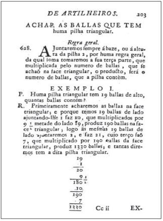 Página do livro Exame de artilheiros