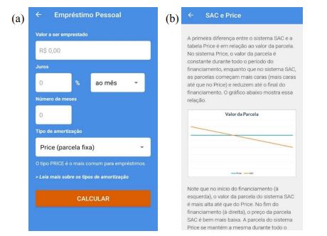  telas do aplicativo CredCalc