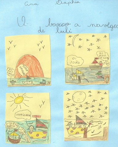 Um barco a navegar... Uma
criança a fabular