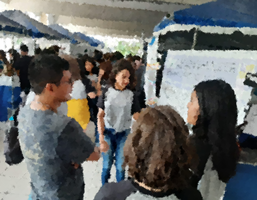 Exposição dos projetos do Pibid de Língua Portuguesa na UFAM.